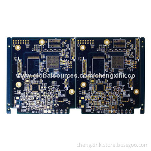 8-layer Rigid-flex PCB with Blue Solder Mask and Impendence Controlled, 1.6mm Thickness
